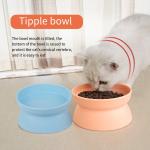 Elevated Raised Cat Bowl Double Bowl Neck Guard Drinking Water Feeding Plastic