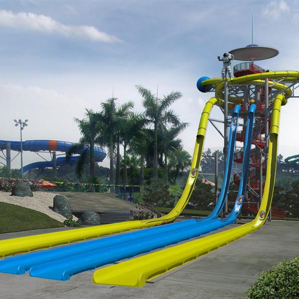 Extraterrestrial Fiberglass Super Tube Water Slide Free Fall Tower Rides HT-52