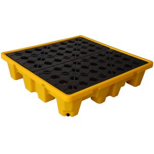2 4 Drum Plastic Spill Containment Pallet Polyethylene Plastic Bunded Pallets