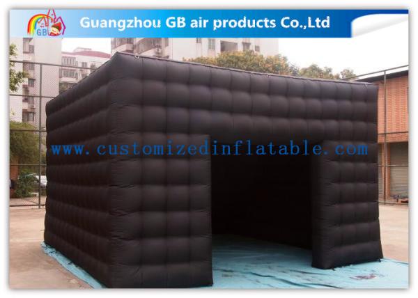 5m Black Outdoor Exhibition Booth the Big Cube Inflatable Venue for Advertisemen