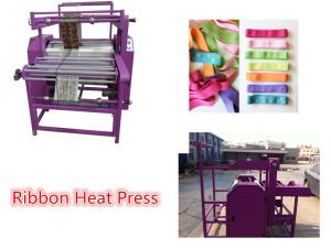China Flatbed Ribbon Fabric Calender Heat Press Machine factory