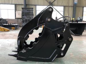 China Black Excavator Hydraulic Thumb , Q355B Mechanical Thumb For Backhoe factory