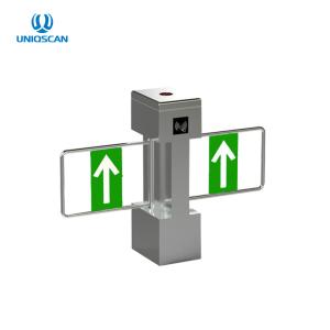 China Vertical Pedestrian Turnstile Swing Gate Double Electric Revolving Gate factory