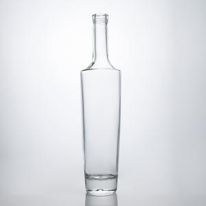 China Custom Cap Round Glass Liquor Bottle for Whisky Rum Vodka Industrial factory