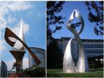 Design city mall plaza park campus large stainless steel art modern abstract