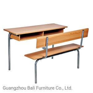 China Wooden Classroom Table Chair Set For Study Students PVC Cover Edge factory