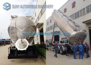 China Two Axle 45m3 Tipping Dry Bulk Tank Trailer Food Grade Flour Tanker Semi Trailer factory