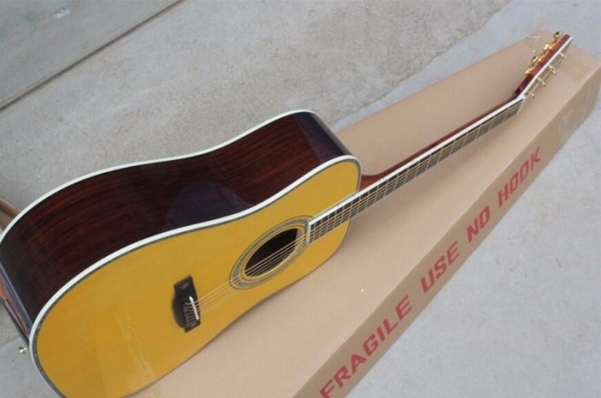 41 Inch Solid Wood Body Acoustic Guitar Sitka Mahogany Back and Side Authorized Grover Machine Heads