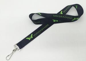 China Polyamide Cotton Silk Black And White Lanyard For Advertisement factory