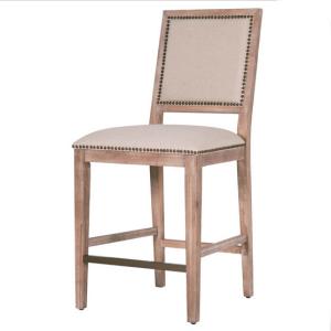 China 2018 New Furniture rustic bar stools with solid wood high bar chair factory
