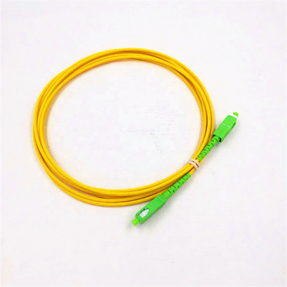 2 Meter White Color SC/APC-SC/APC Single Mode Fiber Optical Patchcords