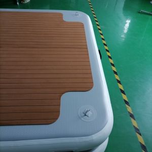 Custom Made 2x2m Inflatable Floating Dock With Foot Hand Or Electric Pump