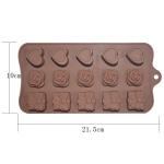 Silicone Custom Chocolate Molds Rose Heart Shaped For Candy Cake