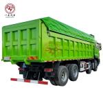 U Shaped Upper Cover And Elevated Cargo Box 12 Wheel Tipper Truck For Mining