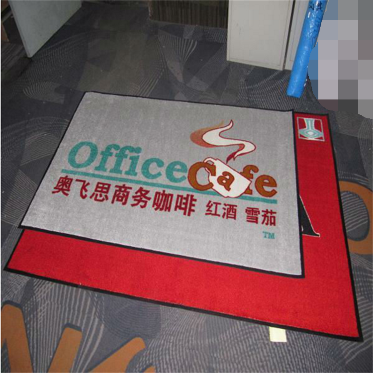 Nylon material pvc backing printed brand logo entrance mat