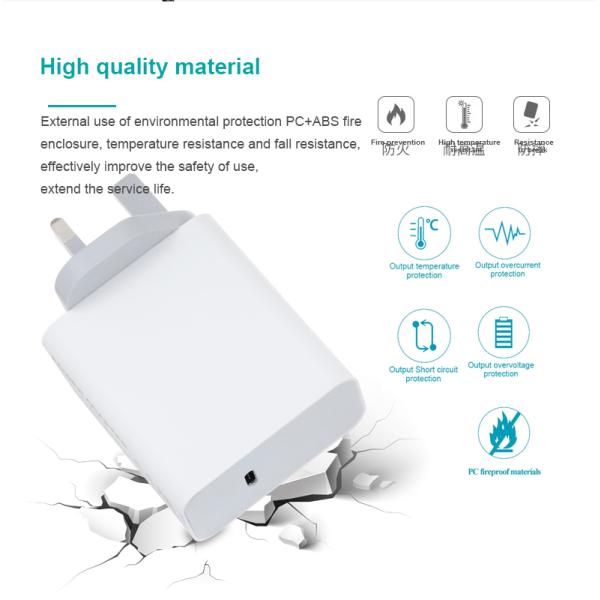 UK 45W PD Fast Charger with USB-C Port QC3.0 Certified