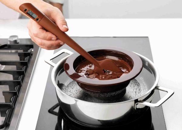 Quick Instant Read Digital Cooking Spatula Thermometer Long Stainless Steel