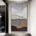 Modern Home Wall Decoration Hand Painted Multi Color Abstract Oil Painting on