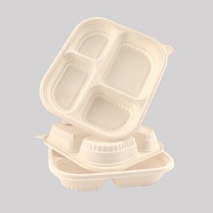 China 242*214*48mm 1.2L 4 Compartment Meal Tray Waterproof factory
