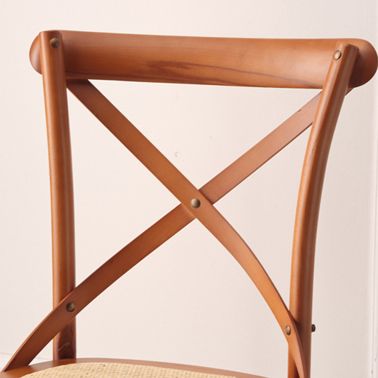 Garden Chair Hotel Outdoor Wood Dining Crossback Chair for Wedding Party Banquet Events