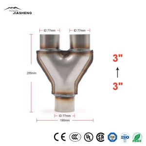 China Y-Shaped Three-Way Exhaust Pipe Direct Fit Exhaust Auto Catalytic Converter with High Performance factory