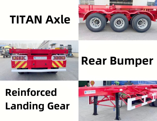 TITAN 3 Axle New 40 Ft Container Chassis for Sale