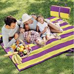 Red Stripes Outside Foldable waterproof Picnic mat Blanket for Camping / Travel