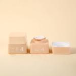 Glass Base Luxury Skincare Packaging Empty Trapezium Container 30g50g Pink Matt