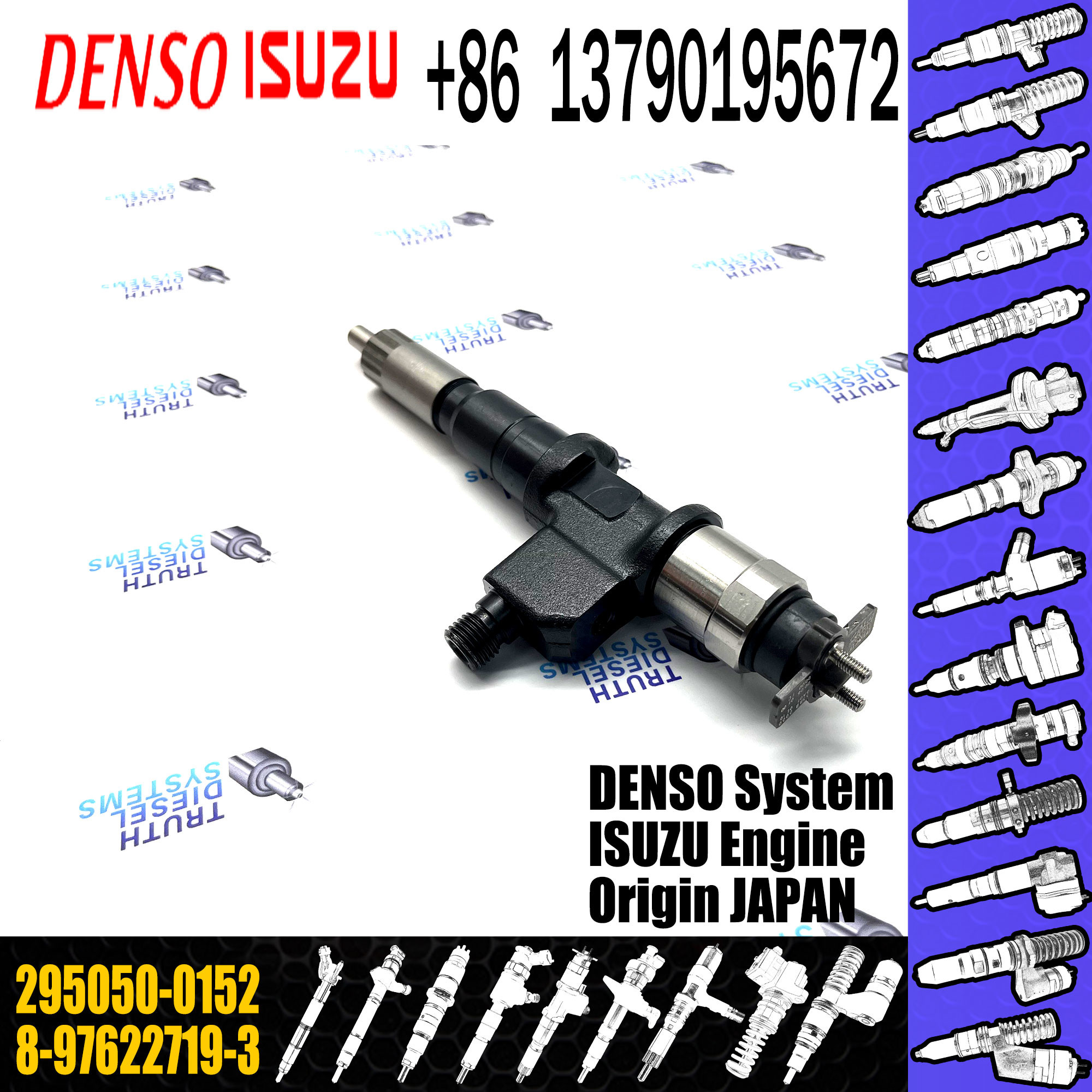Injector Repair Kit 295050-0152 For Injector 8-97622719-3