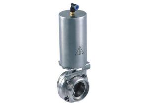 China Pneumatic Sanitary Stainless Steel Valves Threaded Male Ends Butterfly Valves factory