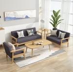Modern Upholstered Wooden Sofa Sets Furniture for Living Room in 64/113/157cm