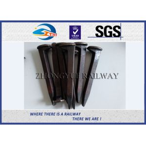 China Plain Finished Q235 Railroad Track Spikes Rail Screw Dog Spike For Rail Fastening System​ factory