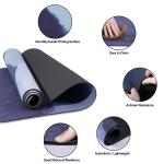 Eco Friendly Printed Suede Yoga Mat , Extra Thick Non Slip Lightweight Fitness
