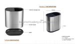 Modern Stainless Steel Knife Block Holder 18x11.5x19.4mm for Sustainable Kitchen