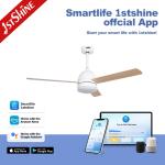 1stshine DC Motor Ceiling Fan with LED Light and Remote Control A Lighting