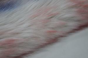China Gradient three colors Long Hair Fur Fabric 150cm Fake Fox，Provide ultimate warmth and comfort for winter home decor factory