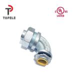 Liquid Tight Flexible Conduit Fittings Zinc Connector 90 Degree Angle DWJ