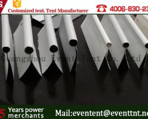 China 8mm 850gsm Panama fabric 20mm double flap keder for tent structure factory