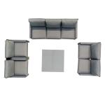 AJUNION 5 Piece Aluminum Outdoor Furniture Set Garden Sofa Patio Seating Lounge