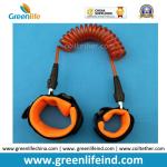 Custom Orange/Blue Anti-lost Spring Lanyard Semi-finished Tethers w/Connectors
