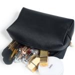 Saffiano PU Leather Travel Cosmetic Pouch For Women