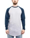 Baseball Long Sleeve T-Shirt Basic Raglan Sleeve of The Oversize Fashion Men′s
