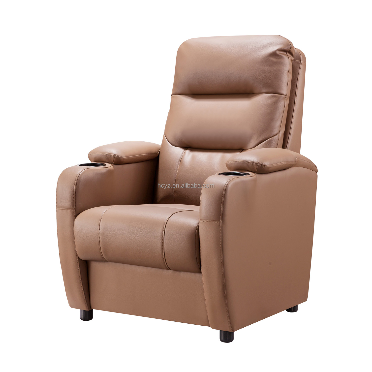 Theater Furniture Genuine Leather Power Electric Recliner Sofa Chair with Cup Holder