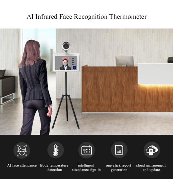 10.1 inch Infrared Face Recognition Thermometer Measurement Temperature 1200