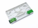 White 2SC Mini Roseta Fiber Termination Box 2 Port Wall Mounted ABS+PC Alloy OTB