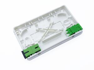 China White 2SC Mini Roseta Fiber Termination Box 2 Port Wall Mounted ABS+PC Alloy OTB ODB factory