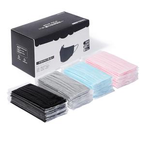 China Anti Bacterial 3 Ply Face Mask Blue White Customized Colors FDA CE Approved factory