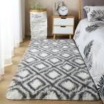 Abstract Pattern Faux Sheepskin Fur Area Rugs for Floor Mat Carpet in Living