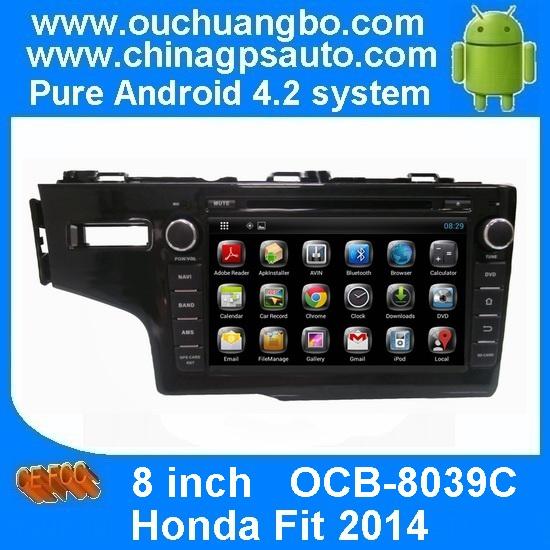 Ouchuangbo In Dash GPS Navi DVD Stereo Honda Fit 2014 Radio 3G Wifi Capacitive