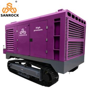 China Steel Crawler Diesel Screw Air Compressor High Pressure Rotary Screw Air Compressor factory